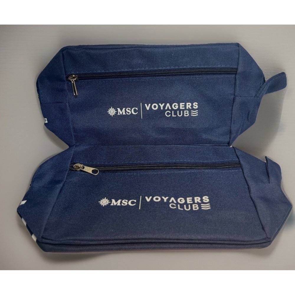 2 - NEW - MSC Voyagers Club‎ Toiletry Makeup Bags Navy Blue - Picture 3 of 4